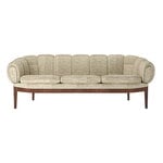 Sofas, Croissant 3-seater sofa, oiled walnut - Dedar Smilla 002, Beige