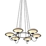 In The Air 6 chandelier, white