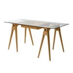 Arco desk with drawer, oak