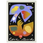 Poster, Love Birds Poster, Schwarz