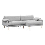 Sofas, Bebé sofa w/ chaise longue, right, grey Muru 470 - oak, Gray