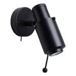 Wall lamps, Biny Spot wall lamp with stick and switch, black, Black