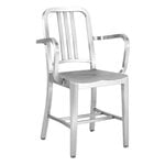 Chairs, 1006 Navy armchair, brushed aluminium, Grey