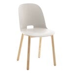 Furniture, Alfi chair, high back, white seat - natural ash, White