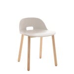 Furniture, Alfi chair, low back, white seat - natural ash, White