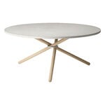 Eberhart Furniture Edda coffee table, 105 cm, light concrete - light oak