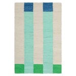 Cotton rugs, Rytmi rug, blue, White