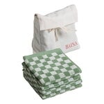 Baina Gift set 01, face cloth 30 x 30 cm, 4 pcs, sage - chalk