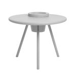 Side & end tables, Bakkes side table with pot, light grey, Gray