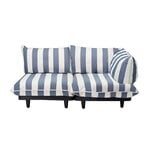 Terassisohvat, Paletti sohva, 2 osaa, oikea, raidallinen ocean blue, Valkoinen
