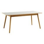 Tables de salle à manger, Table C35B, 160 x 82 cm, chêne - linoléum gris clair, Gris