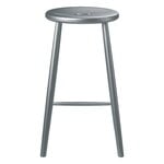 Tabourets et chaises de bar, Tabouret de comptoir J27C, 65 cm, hêtre gris, Gris