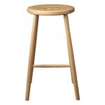 Bar stools & chairs, J27C counter stool, 65 cm, lacquered oak, Natural