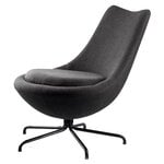 L40 Bellamie lounge chair, swivel, dark grey - black
