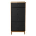 Sideboards & dressers, A87 Butler dresser, high, oak - black, Black