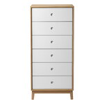 Sideboards & dressers, A87 Butler dresser, high, oak - white, White