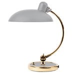 Desk lamps, Kaiser Idell 6631-T Luxus table lamp, matt grey - brass, Gray