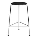 Fritz Hansen High Dot bar stool, 76 cm, chrome - black ash veneer