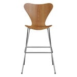 Fritz Hansen Series 7 3197 bar stool, chrome - elm veneer