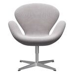 Armchairs & lounge chairs, Swan 3320 lounge chair, brushed alum.-Serpentine grey-beige 0118, Gray
