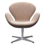 Armchairs & lounge chairs, Swan 3320 lounge chair, b. alum.-Serpentine 0428, Grace chestnut, Beige