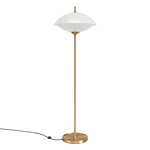 Fritz Hansen Lampada da terra Clam, opale - ottone