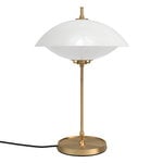 Fritz Hansen Lampada da tavolo Clam, opale - ottone