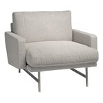 Armchairs & lounge chairs, PL111S Lissoni lounge chair, matt polished steel - Clay 0012, Gray