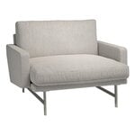 Armchairs & lounge chairs, PL111 Lissoni lounge chair, matt polished steel - Clay 0012, Gray