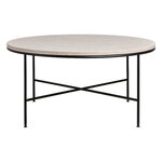 Tables basses, Table basse Planner MC300, circulaire, noir - marbre crème, Noir