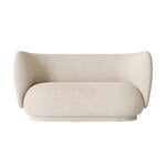 Sohvat, Rico 2-istuttava sohva, luonnonvalkoinen Bouclé, Valkoinen