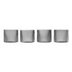 Other drinkware, Ripple low glasses, 4 pcs, smoked grey, Gray