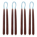 ferm LIVING Dipped candle, 8 pcs, 1,2 cm, brown