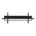 Wall shelves, Sector rack shelf, black ash - black brass, Black