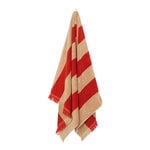 Alee bath towel, 70 x 140 cm, beige - red