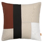 Decorative cushions, Part cushion, 50 x 50 cm, cinnamon, Brown