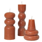Torno candles, set of 3, amber