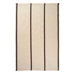 Wollteppiche, Calm Kelim Teppich, 200 x 300 cm, Cremeweiß - Kaffeebraun, Weiß