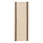 Tapis en laine, Tapis de couloir Calm Kelim, 80 x 200 cm, blanc cassé - café, Blanc