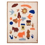 ferm LIVING Village quilted blanket, 80 x 110 cm, multicolour