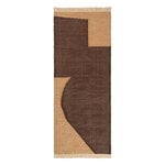Tapis d’extérieur, Tapis de couloir Forene, 80 x 200 cm, brun clair - chocolat, Marron