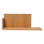Wall shelves, Stagger shelf, low, oiled oak, Natural