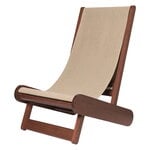 Armchairs & lounge chairs, Hemi lounge chair, dark stained beech - natural linen, Brown