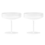 ferm LIVING Ripple champagne saucer, 2 pcs, frosted