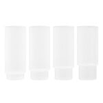 Tumblers, Ripple long drink glasses, 4 pcs, frosted, White