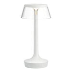 Bon Jour Unplugged table lamp, white - clear