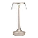Flos Lampe de table Bon Jour Unplugged, chrome mat - transparent