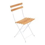 Patio chairs, Bistro Naturel chair, 2 pcs, cotton white, Natural