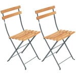 Fermob Bistro Naturel silla, 2 uds, antracita