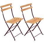 Fermob Bistro Naturel silla, 2 uds, cereza negra